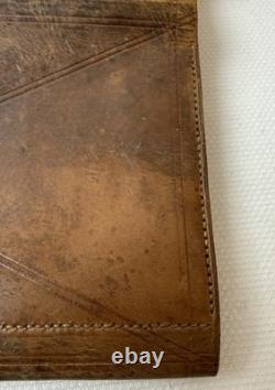 Antique Civil War Wallet, Tri-fold, Brown, Rare, Exceptional