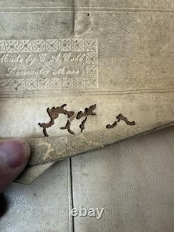 Antique Civil War Wallet, Tri-fold, Brown, Rare, Exceptional
