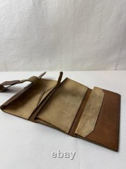 Antique Civil War Wallet, Tri-fold, Brown, Rare, Exceptional