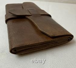 Antique Civil War Wallet, Tri-fold, Brown, Rare, Exceptional