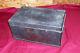 Antique Civil War Wooden Box with Bullet Fragment Old Wood Primitive Chest Army