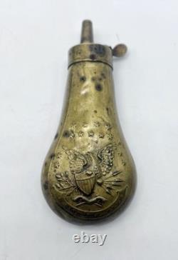 Antique Civil War era Colt gun powder pocket flask Eagle E pluribus Unum