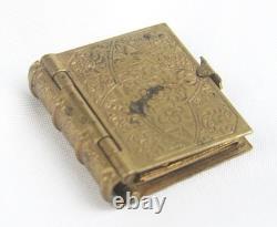 Antique Gold Filled Civil War Miniature Four Soldier Photos in Locket Book Form