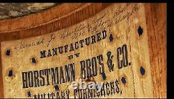 Antique ID'D Civil War era Birds eye maple Drum Horstman Bros. Philadelphia PA