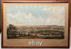 Antique Massachusetts CIVIL WAR Camp on WINTER ISLAND SALEM HARBOR Lithograph