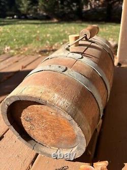 Antique Oak CIVIL War Era Ambulance Water Whiskey Wood Oak Keg Barrel