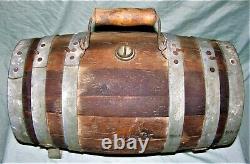 Antique Oak Civil War Era Ambulance Water Whiskey Wood Oak Keg Barrel