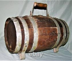 Antique Oak Civil War Era Ambulance Water Whiskey Wood Oak Keg Barrel