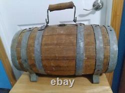 Antique Oak Civil War Era Ambulance Water Whiskey Wood Oak Keg Barrel