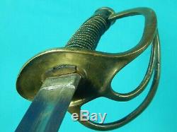Antique Old 19C US Civil War P. S. Justice Model 1840 Cavalry Sword with Scabbard