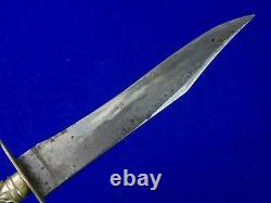 Antique Old 19 Century US Civil War Hunting Fighting Knife with Sheath