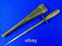 Antique Old 19 Century US Civil War Large Handmade Fighting Knife with Scabbard