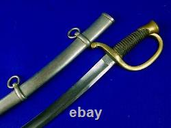 Antique Old US Civil War Ames Artillery Sword with Scabbard