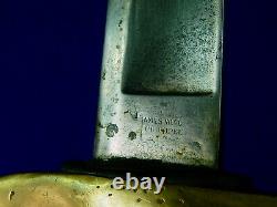 Antique Old US Civil War Ames Artillery Sword with Scabbard