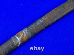 Antique Old US Civil War Ames Navy Naval Cutlass Sword Leather Scabbard Sheath