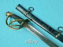 Antique Old US Civil War German Import Model 1840 Cavalry Sword with Scabbard