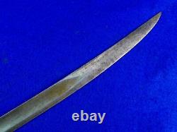 Antique Old US Civil War Navy Cutlass Sword Blade with Scabbard