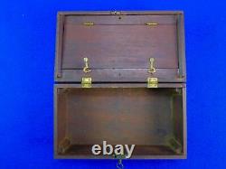 Antique Old US Civil War Wood Box Case Trunk