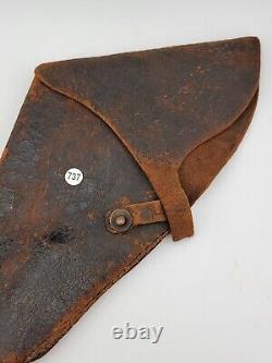 Antique Original CIVIL WAR ERA COLT 1849 or 1862 REVOLVER LEATHER FLAP HOLSTER
