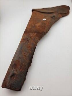 Antique Original CIVIL WAR ERA COLT 1849 or 1862 REVOLVER LEATHER FLAP HOLSTER