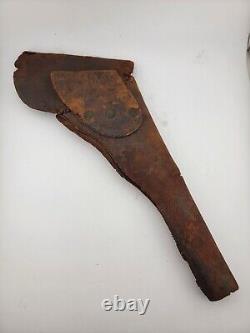 Antique Original CIVIL WAR ERA COLT 1849 or 1862 REVOLVER LEATHER FLAP HOLSTER