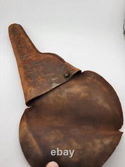 Antique Original CIVIL WAR ERA COLT 1849 or 1862 REVOLVER LEATHER FLAP HOLSTER