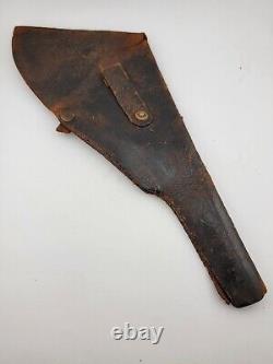 Antique Original CIVIL WAR ERA COLT 1849 or 1862 REVOLVER LEATHER FLAP HOLSTER