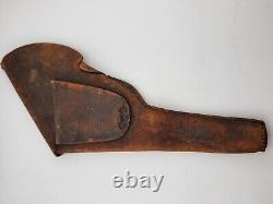 Antique Original CIVIL WAR ERA COLT 1849 or 1862 REVOLVER LEATHER FLAP HOLSTER
