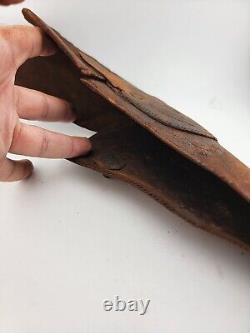 Antique Original CIVIL WAR ERA COLT 1849 or 1862 REVOLVER LEATHER FLAP HOLSTER