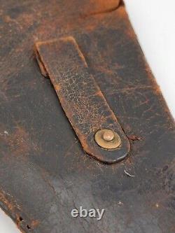 Antique Original CIVIL WAR ERA COLT 1849 or 1862 REVOLVER LEATHER FLAP HOLSTER