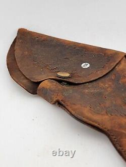 Antique Original CIVIL WAR ERA COLT 1849 or 1862 REVOLVER LEATHER FLAP HOLSTER