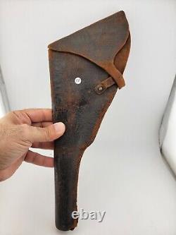 Antique Original CIVIL WAR ERA COLT 1849 or 1862 REVOLVER LEATHER FLAP HOLSTER