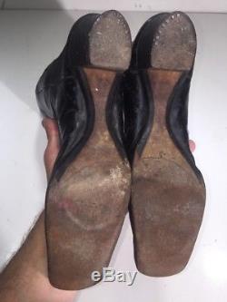 Antique Original Civil War Soldier Leather Boots Confederate Officer Cowboy