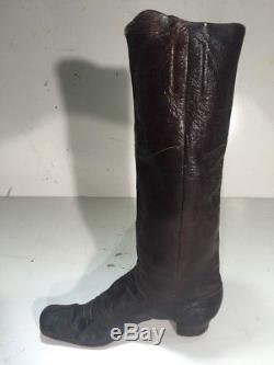 Antique Original Civil War Soldier Leather Boots Confederate Officer Cowboy