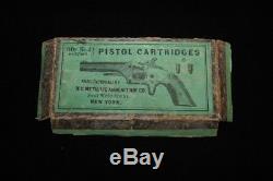 Antique PISTOL CARTRIDGES BOX New York Metallic Ammunition Co. Civil War Era