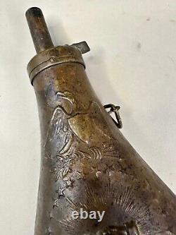 Antique Pre-Civil War (1846) Batty Peace Powder Flask