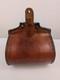 Antique Primitive Leather Water Canteen Shot Pouch Civil War Frontier Wood Plug