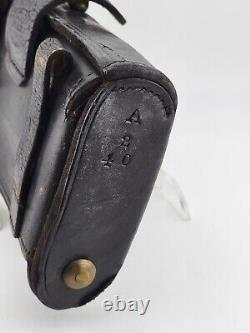 Antique Rare Original 1873 Post Civil War Era H Wilson NGP leather Ammo Pouch