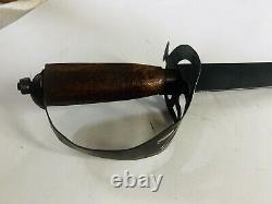Antique Sword Wootz Handmade Hooked Hilt Period Piece Old Rare Collectible 36
