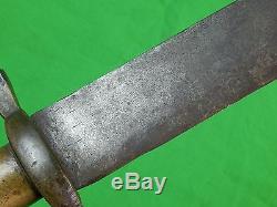 Antique US 19 Century Civil War Large Fighting Knife Short Sword with Sheath