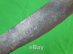 Antique US 19 Century Civil War Large Fighting Knife Short Sword with Sheath