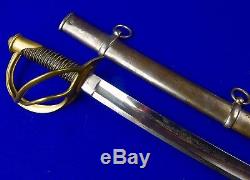 Antique US Civil War 19 Century Model 1840 German Made Cavalry Sword with Scabbard