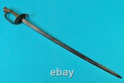 Antique US Civil War French Import Foot Officer's Engraved Battle Used Sword