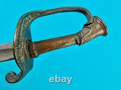 Antique US Civil War French Import Foot Officer's Engraved Battle Used Sword