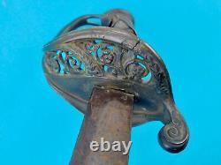 Antique US Civil War French Import Foot Officer's Engraved Battle Used Sword