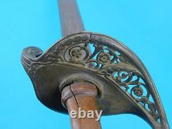 Antique US Civil War French Import Foot Officer's Engraved Battle Used Sword