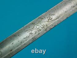 Antique US Civil War German Import Engraved Officer's Sword Blade