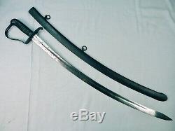 Antique US Civil War Model 1818 Nathan Starr Contract Sword Saber with Scabbard