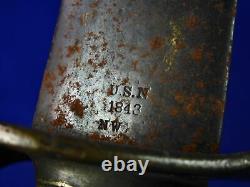 Antique US Civil War Model 1841 Navy Cutlass Short Sword