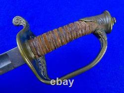 Antique US Civil War Model 1850 Engraved Foot Officer's Sword